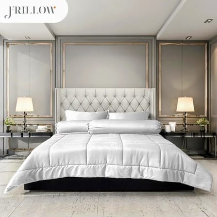 ชุดผ้าปูที่นอน 3.5ฟุต 4 ชิ้น FRILLOW ESSENTIAL 720TC สี  ขาวนวล_0